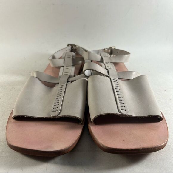 NEW Free People Long Weekend Leather Sandals Off White Size EU 39 US 8.5 - Picture 2 of 9